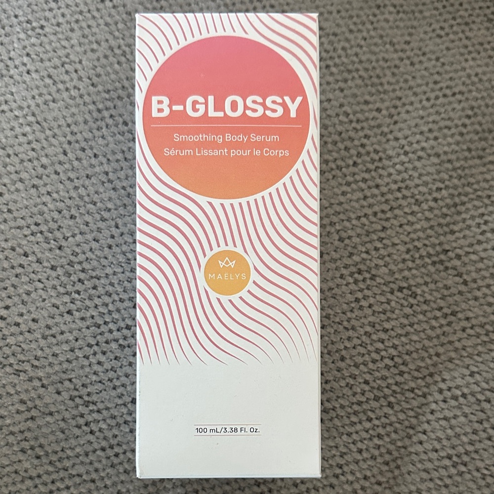 B-GLOSSY Smoothing Body Serum by MAELYS - Pink & Peach Packaging